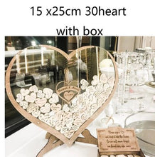 Load image into Gallery viewer, Personalized Wood Frame Wedding Guest Book Alternative-Wish Drop Heart