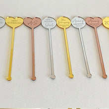 Load image into Gallery viewer, Personalized Acrylic Mirror Cocktail Drink Stirrers-Decorations-Party-for any Special Event