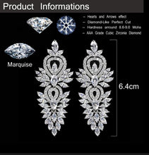 Load image into Gallery viewer, Vintage Gorgeous CZ Drop Bridal Earrings