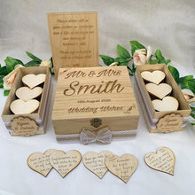 Load image into Gallery viewer, Guestbook Alternative Personalized Wish Drop Box with Larger Hearts and Sign