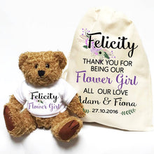 Load image into Gallery viewer, Personalized Bridal Party Teddy Bears - Flower Girl - Ring Boy- Bridesmaids