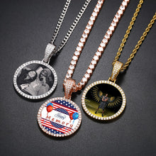 Load image into Gallery viewer, Custom Photo Necklace Personalized Round Medallion