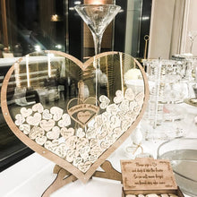 Load image into Gallery viewer, Personalized Wood Frame Wedding Guest Book Alternative-Wish Drop Heart