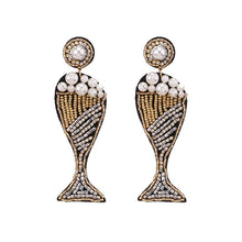 Load image into Gallery viewer, Boho Earrings - Fashion Beaded Earrings - Bride Chic Bottle Earrings