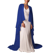 Load image into Gallery viewer, Soft Shoulders and Elegance Chiffon Long Evening Cape-Wedding Wrap or Mis Quince Cape