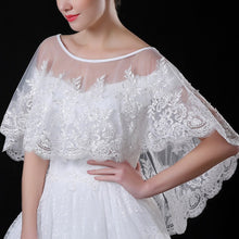 Load image into Gallery viewer, Lovely Light Ivory Lace Bridal Cape