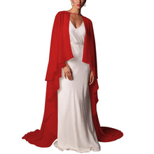 Load image into Gallery viewer, Soft Shoulders and Elegance Chiffon Long Evening Cape-Wedding Wrap or Mis Quince Cape