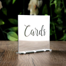 Load image into Gallery viewer, Cards and Gifts Acrylic Sign - Wedding - Mis Quince - Gift Table Sign