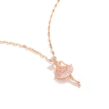 Load image into Gallery viewer, Sweet Elegant Ballerina Girl Crystal Zirconia Pendant Necklace-Jewelry Gift for a Special Lady or Quinceanera