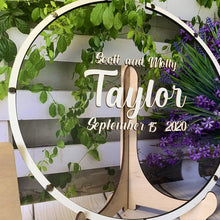 Load image into Gallery viewer, Personalized Acrylic Round Wedding Guest Wish Drop Frame-Guest Book Alternative