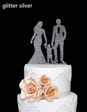 Load image into Gallery viewer, Family Wedding Cake Topper Bride and Groom Cake Toppers with Kids