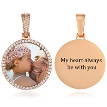 Load image into Gallery viewer, Custom Photo Necklace Personalized Round Medallion