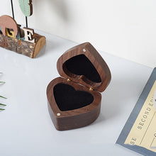 Load image into Gallery viewer, Engraved Wooden Ring Box in Walnut Wood Tone for Any Special Occasion especially Wedding Day
