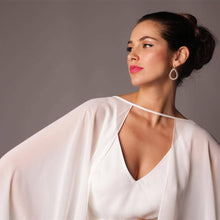 Load image into Gallery viewer, Soft Shoulders and Elegance Chiffon Long Evening Cape-Wedding Wrap or Mis Quince Cape