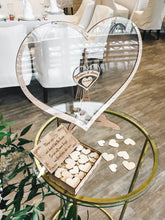 Load image into Gallery viewer, Personalized Wood Frame Wedding Guest Book Alternative-Wish Drop Heart