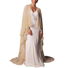 Load image into Gallery viewer, Soft Shoulders and Elegance Chiffon Long Evening Cape-Wedding Wrap or Mis Quince Cape