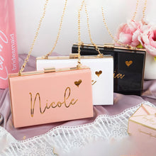 Load image into Gallery viewer, Acrylic Clutch Personalized Bride or Bridesmaids Gift-Monogrammed Purse