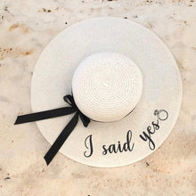 Load image into Gallery viewer, I Said Yes Beach Hat-Beach Towel-Fun Beach Eyeglasses for Bride-Wedding