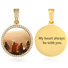 Load image into Gallery viewer, Custom Photo Necklace Personalized Round Medallion
