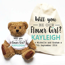 Load image into Gallery viewer, Personalized Bridal Party Teddy Bears - Flower Girl - Ring Boy- Bridesmaids