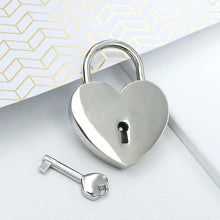 Load image into Gallery viewer, Custom Engraved Heart Shape Padlock with Key-Wedding Keepsake-Gift