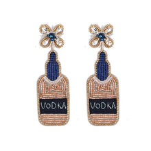 Load image into Gallery viewer, Boho Earrings - Fashion Beaded Earrings - Bride Chic Bottle Earrings