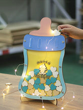 Load image into Gallery viewer, Personalized Milk Bottle Design Baby Shower Wish Drop Box - Guest Book Alternative