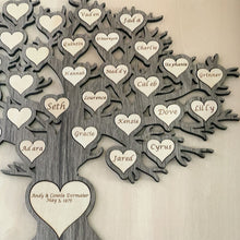 Load image into Gallery viewer, Laser Engraved Family Tree Custom Names Frame