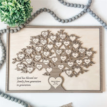 Load image into Gallery viewer, Laser Engraved Family Tree Custom Names Frame