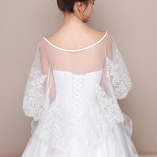 Load image into Gallery viewer, Lovely Light Ivory Lace Bridal Cape