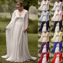 Load image into Gallery viewer, Top Class Bridal Chiffon Long Cape-Cloak for Evening Wear-Bridal Attire-Wedding Photo Session