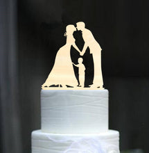 Load image into Gallery viewer, Family Wedding Cake Topper Bride and Groom Cake Toppers with Kids