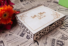 Load image into Gallery viewer, Personalized Fancy Monogram Wooden Wedding Guest Book Alternative Guest Wish Drop Box-Frame
