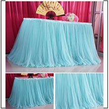 Load image into Gallery viewer, Party Tulle Table Skirt - Party Decor Table Skirting-Wedding Table Skirt