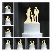 Load image into Gallery viewer, Family Wedding Cake Topper Bride and Groom Cake Toppers with Kids