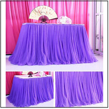 Load image into Gallery viewer, Party Tulle Table Skirt - Party Decor Table Skirting-Wedding Table Skirt