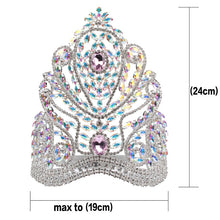 Load image into Gallery viewer, Towering Star Handmade Full Crown with Clear Austrian Rhinestones- Headpiece-Beauty Pageant -Quince