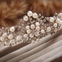 Load image into Gallery viewer, Elegant Nouvelle Fashion Pearl Crown Crystal Rhinestone Tiara