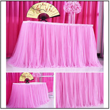Load image into Gallery viewer, Party Tulle Table Skirt - Party Decor Table Skirting-Wedding Table Skirt