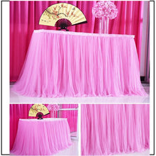 Load image into Gallery viewer, Party Tulle Table Skirt - Party Decor Table Skirting-Wedding Table Skirt