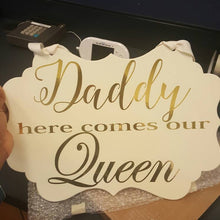 Load image into Gallery viewer, Personalized Assorted Wedding Signs - Here comes your Bride Sign-Ring Bearer-Flower Girl-Queen