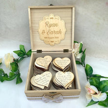 Load image into Gallery viewer, Guestbook Alternative Personalized Wish Drop Box with Larger Hearts and Sign