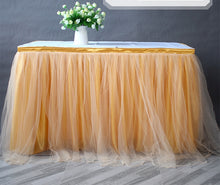 Load image into Gallery viewer, Party Tulle Table Skirt - Party Decor Table Skirting-Wedding Table Skirt