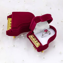 Load image into Gallery viewer, Unique Piano Velvet Jewelry Box - Wedding Ring Box - Gift Box for Jewelry Any Occasion