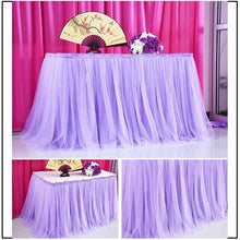 Load image into Gallery viewer, Party Tulle Table Skirt - Party Decor Table Skirting-Wedding Table Skirt