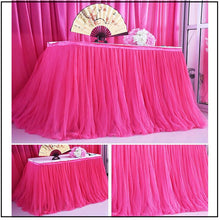 Load image into Gallery viewer, Party Tulle Table Skirt - Party Decor Table Skirting-Wedding Table Skirt