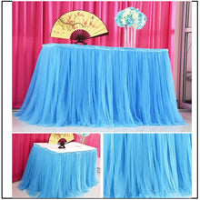 Load image into Gallery viewer, Party Tulle Table Skirt - Party Decor Table Skirting-Wedding Table Skirt