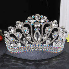 Load image into Gallery viewer, Her Royal Tiara-Rhinestone Headpiece with Comb for Wedding - Beauty Pageant Crown - Prom - Quinceanera