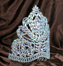 Load image into Gallery viewer, Towering Star Handmade Full Crown with Clear Austrian Rhinestones- Headpiece-Beauty Pageant -Quince