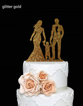 Load image into Gallery viewer, Family Wedding Cake Topper Bride and Groom Cake Toppers with Kids